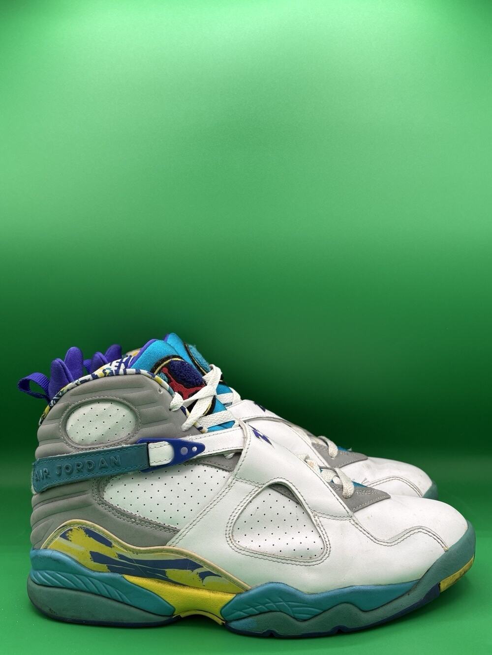 Air Jordan 8 Retro “White Aqua” Size 12 Womens/10.5 Men (316836-161)